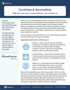 Read more about the article CoreView & Service Now