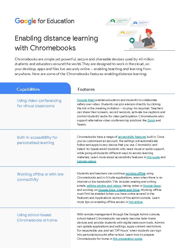 You are currently viewing Enabling distance learning with Chromebooks