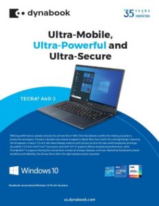 Read more about the article Ultra-Mobile, Ultra-Powerful and Ultra-Secure – Tecra® A40-J