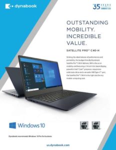 Read more about the article Outstanding Mobility. Incredible Value. Satellite Pro™ C40-H