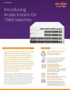 Read more about the article Introducing Aruba Instant On 1960 Switches
