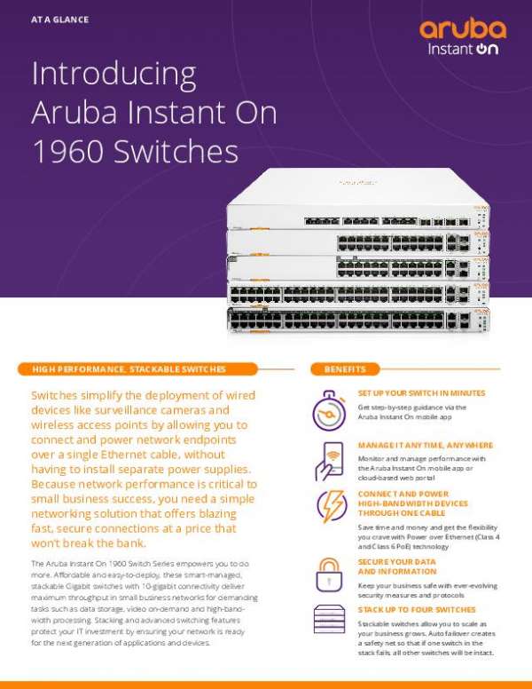 You are currently viewing Introducing Aruba Instant On 1960 Switches