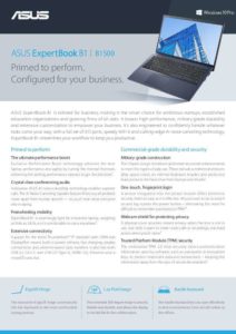 Read more about the article ASUS ExpertBook B1 B1500 Series