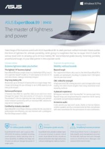 Read more about the article ASUS ExpertBook B9 | B9450: The Master of Lightness and Power