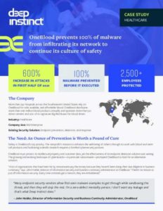 Read more about the article OneBlood Prevents 100% of Malware from Infiltrating Its Network