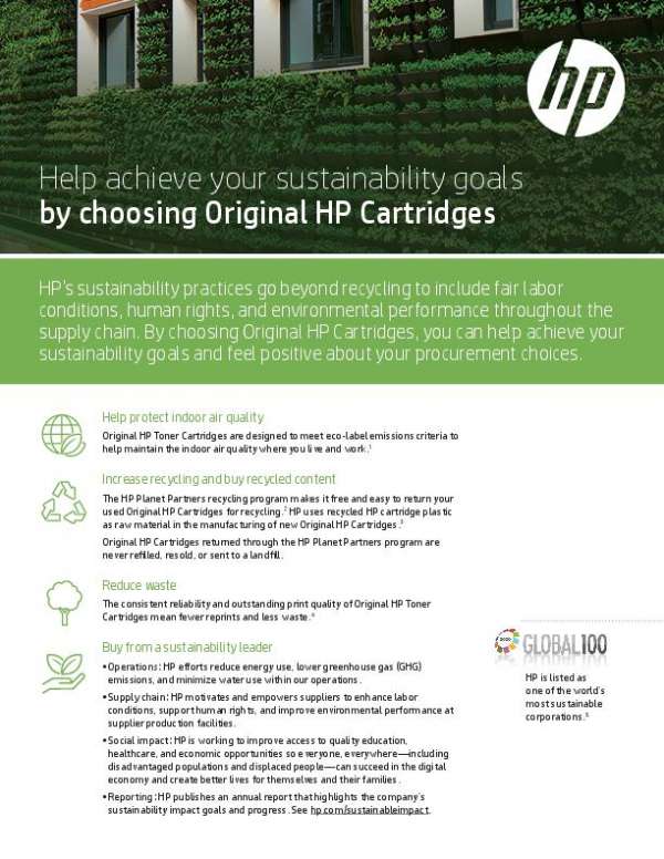 You are currently viewing Help Achieve Your Sustainability Goals By Choosing Original HP Cartridges