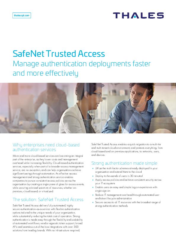 You are currently viewing SafeNet Trusted Access – Manage Authentication Deployments Faster and More Effectively