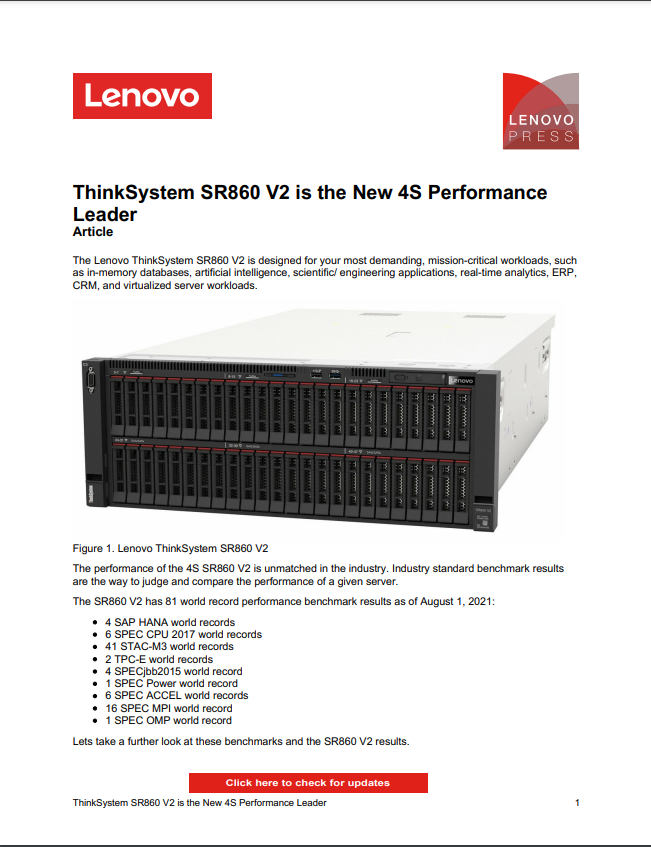 You are currently viewing ThinkSystem SR860 V2 Is the New 4S Performance Leader