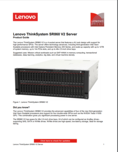 Read more about the article Lenovo ThinkSystem SR860 V2 Server Product Guide