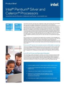 Read more about the article Intel® Pentium® Silver and Celeron® Processors