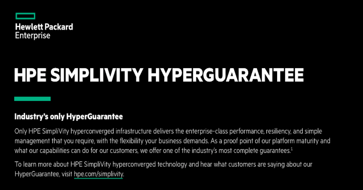 You are currently viewing HPE SimpliVity HyperGuarantee 