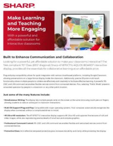 Read more about the article Aquos Board Education Flyer: Make Learning and Teaching More Engaging