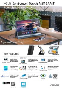 Read more about the article ASUS Display ZenScreen Touch MB16AMT Portable Touch Monitor