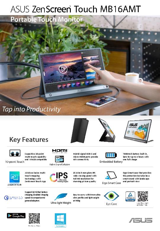 You are currently viewing ASUS Display ZenScreen Touch MB16AMT Portable Touch Monitor