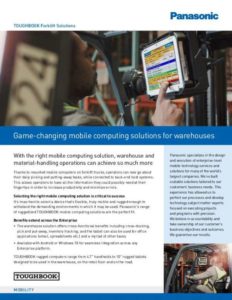 Read more about the article TOUGHBOOK Forklift Solutions – Game-Changing Mobile Computing Solutions for Warehouses