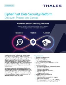 Read more about the article Discover, Protect and Control with Thales’ CipherTrust Data Security Platform