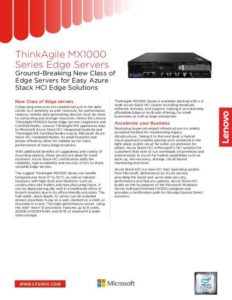 Read more about the article ThinkAgile MX1000 Series Edge Servers