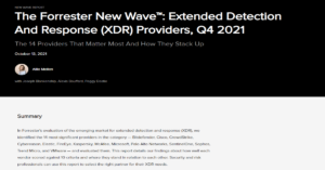 Read more about the article The Forrester Wave:™ Extended Detection and Response (XDR) Providers, Q4 2021