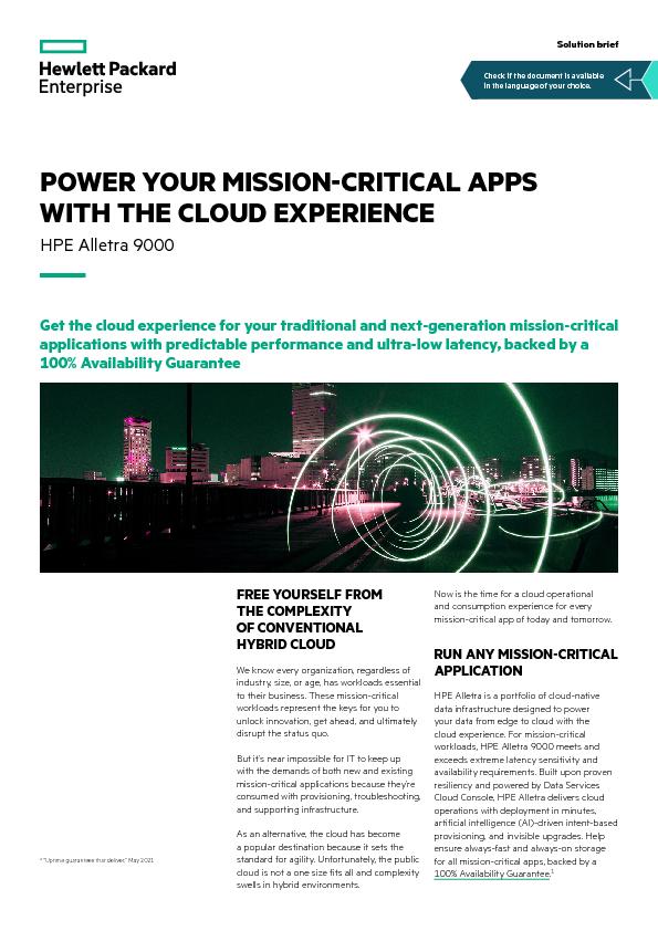 You are currently viewing Power Your Mission-Critical Apps with the Cloud Experience