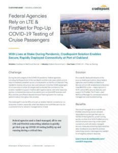 Read more about the article Federal Agencies Rely on LTE & FirstNet for Pop-Up COVID-19 Testing of Cruise Passengers