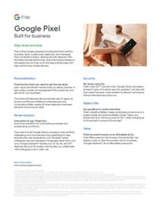 Read more about the article Google Pixel | Built for Business