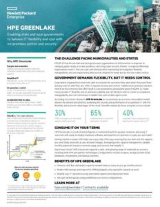 Read more about the article HPE GreenLake – Enabling state and local governments to balance IT flexibility and cost with on-premises control and security