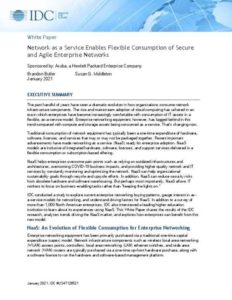 Read more about the article IDC Report: Network as a Service Enables Flexible Consumption of Secure and Agile Enterprise Networks