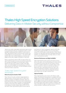 Read more about the article Thales High Speed Encryption Solutions