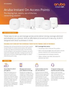 Read more about the article Aruba Instant On Access Points