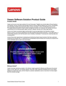 Read more about the article Veeam Software Solution Product Guide