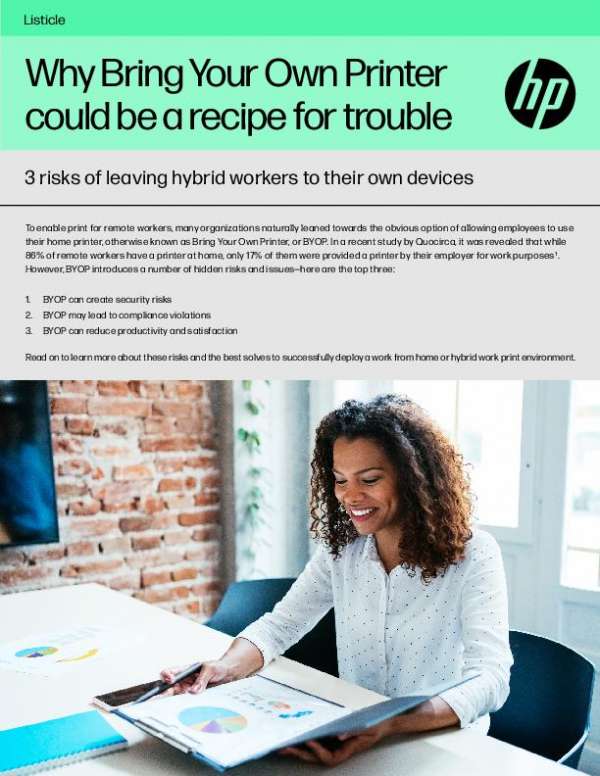 You are currently viewing Why ‘Bring Your Own Printer’ Could be a Recipe for Trouble