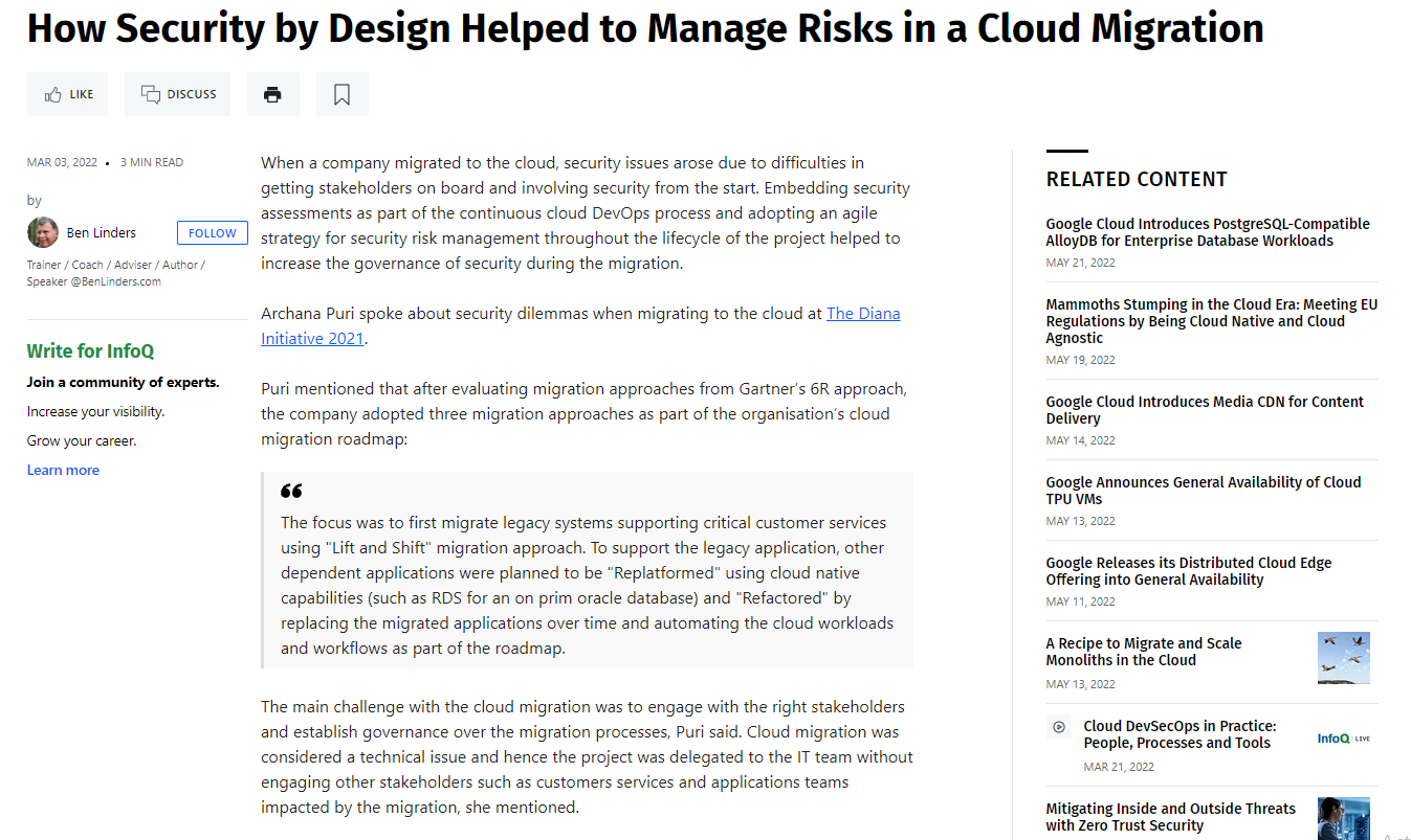 You are currently viewing How Security by Design Helped to Manage Risks in a Cloud Migration