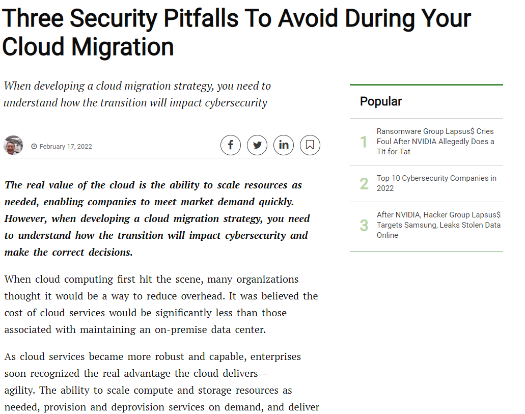 You are currently viewing Three Security Pitfalls To Avoid During Your Cloud Migration