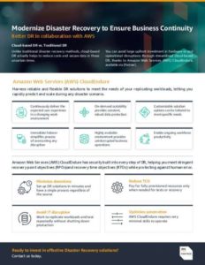 Read more about the article Modernize Disaster Recovery to Ensure Business Continuity