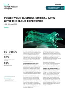 Read more about the article Power Your Mission-Critical Apps with the Cloud Experience – HPE Alletra 6000