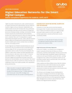 Read more about the article Higher Education Networks for the Smart Digital Campus