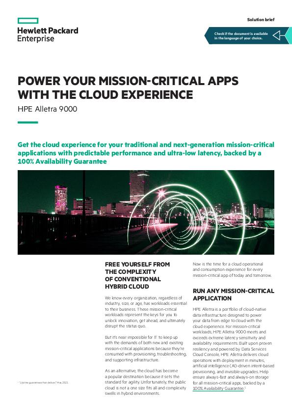 You are currently viewing Power Your Mission-Critical Apps with the Cloud Experience