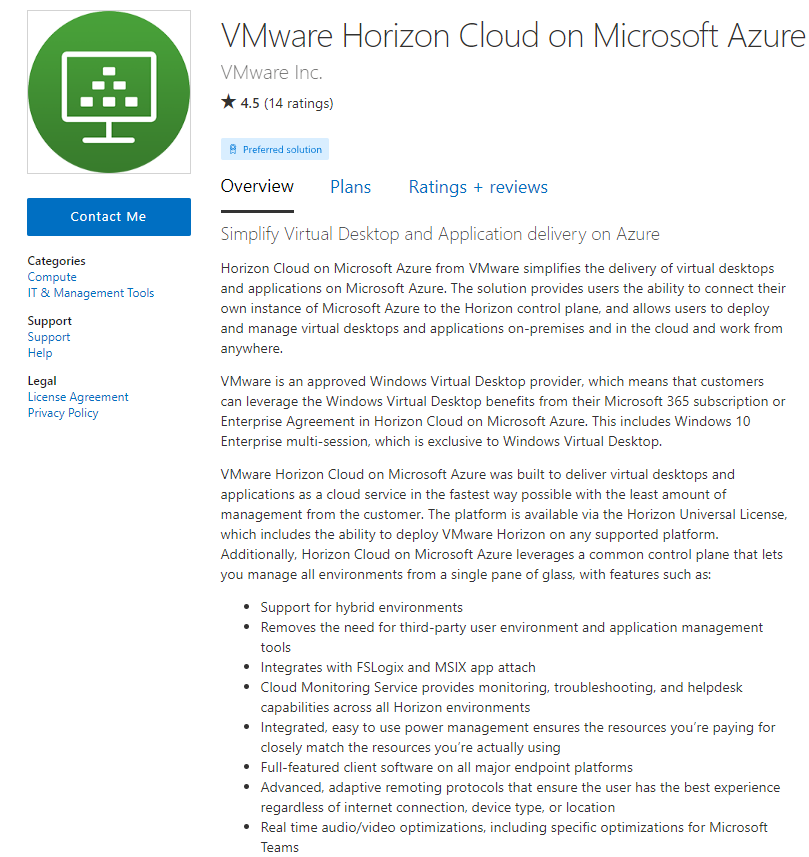You are currently viewing VMware Horizon Cloud on Microsoft Azure