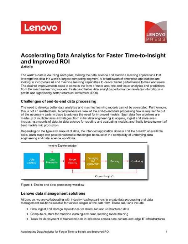 You are currently viewing Accelerating Data Analytics for Faster Time-to-Insight and Improved ROI