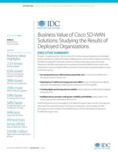 Read more about the article Business Value of Cisco SD-WAN Solutions: Studying the Results of Deployed Organizations
