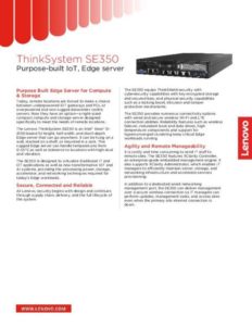 Read more about the article ThinkSystem SE350: Purpose-built IOT, Edge server