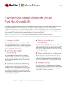 Read more about the article 8 Reasons to Adopt Microsoft Azure Red Hat OpenShift