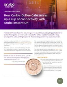 Read more about the article How Carlo’s Coffee Café serves up a cup of connectivity with Aruba Instant On