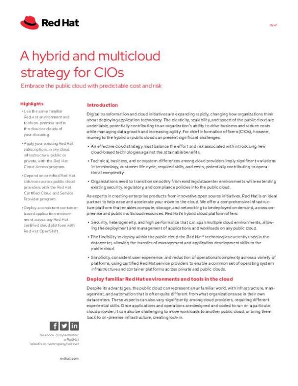 You are currently viewing A Hybrid and Multicloud Strategy for CIOs