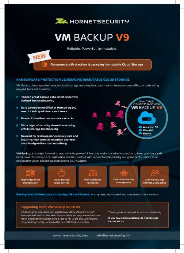 You are currently viewing VM Backup V9: Ransomware Protection leveraging Immutable Cloud Storage.