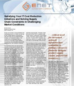 Read more about the article How to Satisfy Your IT Cost Reduction Initiatives and Solve Supply Chain Constraints