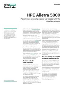 Read more about the article HPE Alletra 5000 Solution Brief
