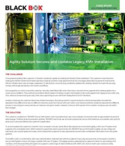Read more about the article Agility Solution Secures and Updates Legacy KVM Installation