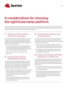 Read more about the article 6 considerations for choosing the right Kubernetes platform