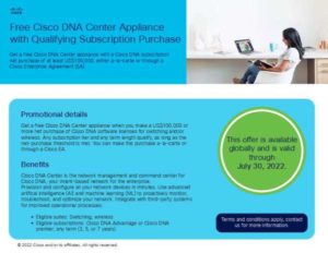Read more about the article Cisco DNA Center Appliance Promo